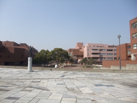 図書館前の石畳