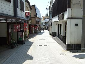 静かな温泉街